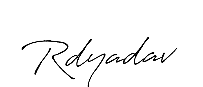 Use a signature maker to create a handwritten signature online. With this signature software, you can design (Antro_Vectra_Bolder) your own signature for name Rdyadav. Rdyadav signature style 7 images and pictures png