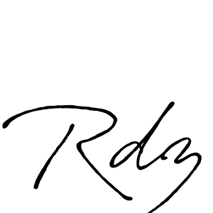 Design your own signature with our free online signature maker. With this signature software, you can create a handwritten (Antro_Vectra_Bolder) signature for name Rdz. Rdz signature style 7 images and pictures png