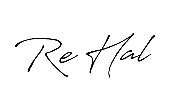 How to make Re Hal name signature. Use Antro_Vectra_Bolder style for creating short signs online. This is the latest handwritten sign. Re Hal signature style 7 images and pictures png