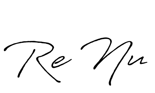 Also we have Re Nu name is the best signature style. Create professional handwritten signature collection using Antro_Vectra_Bolder autograph style. Re Nu signature style 7 images and pictures png