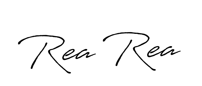 How to make Rea Rea name signature. Use Antro_Vectra_Bolder style for creating short signs online. This is the latest handwritten sign. Rea Rea signature style 7 images and pictures png