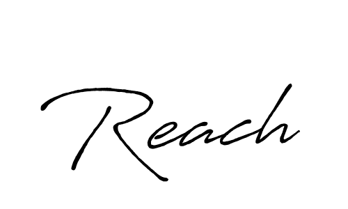 Use a signature maker to create a handwritten signature online. With this signature software, you can design (Antro_Vectra_Bolder) your own signature for name Reach. Reach signature style 7 images and pictures png