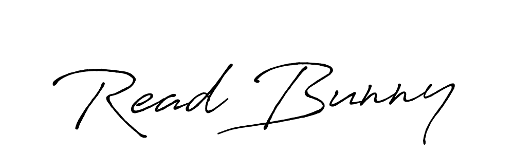 Make a beautiful signature design for name Read Bunny. With this signature (Antro_Vectra_Bolder) style, you can create a handwritten signature for free. Read Bunny signature style 7 images and pictures png