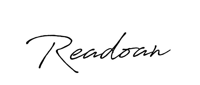 This is the best signature style for the Readoan name. Also you like these signature font (Antro_Vectra_Bolder). Mix name signature. Readoan signature style 7 images and pictures png