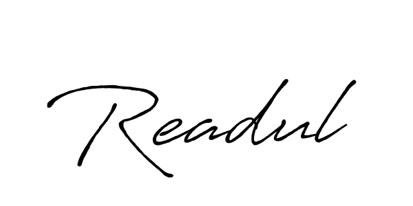 Once you've used our free online signature maker to create your best signature Antro_Vectra_Bolder style, it's time to enjoy all of the benefits that Readul name signing documents. Readul signature style 7 images and pictures png