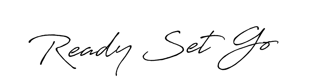 Create a beautiful signature design for name Ready Set Go. With this signature (Antro_Vectra_Bolder) fonts, you can make a handwritten signature for free. Ready Set Go signature style 7 images and pictures png