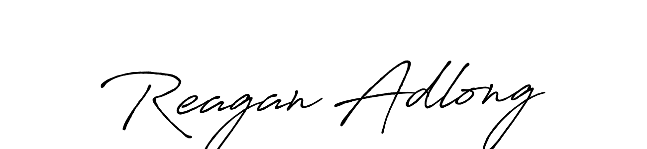 Design your own signature with our free online signature maker. With this signature software, you can create a handwritten (Antro_Vectra_Bolder) signature for name Reagan Adlong. Reagan Adlong signature style 7 images and pictures png