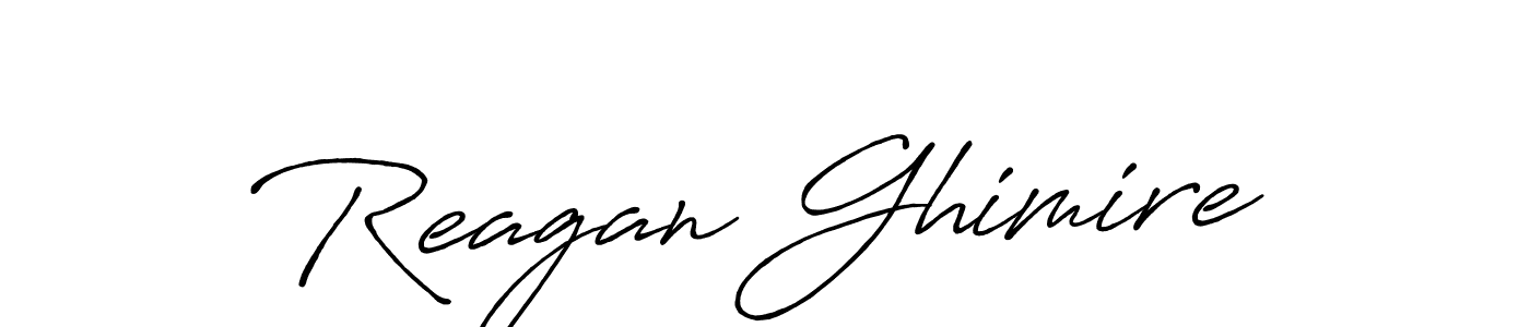 Create a beautiful signature design for name Reagan Ghimire. With this signature (Antro_Vectra_Bolder) fonts, you can make a handwritten signature for free. Reagan Ghimire signature style 7 images and pictures png