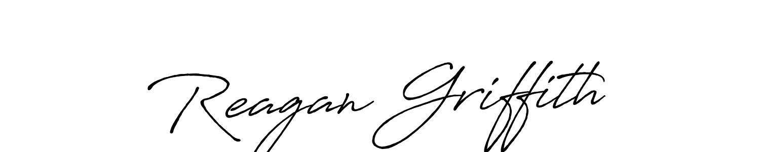 Create a beautiful signature design for name Reagan Griffith. With this signature (Antro_Vectra_Bolder) fonts, you can make a handwritten signature for free. Reagan Griffith signature style 7 images and pictures png