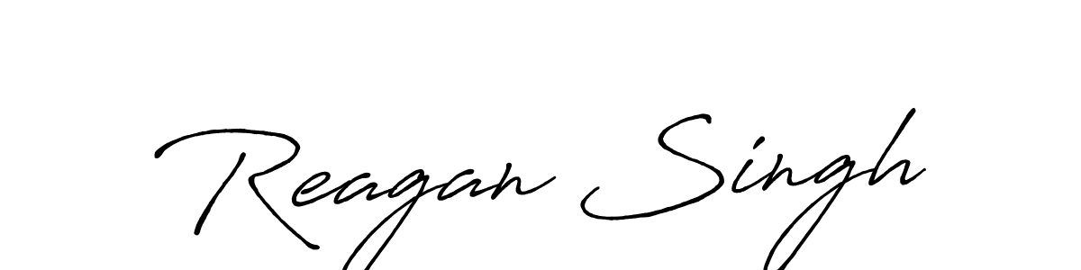 You should practise on your own different ways (Antro_Vectra_Bolder) to write your name (Reagan Singh) in signature. don't let someone else do it for you. Reagan Singh signature style 7 images and pictures png