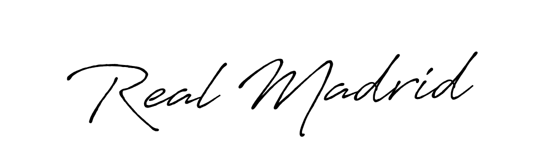 How to make Real Madrid name signature. Use Antro_Vectra_Bolder style for creating short signs online. This is the latest handwritten sign. Real Madrid signature style 7 images and pictures png