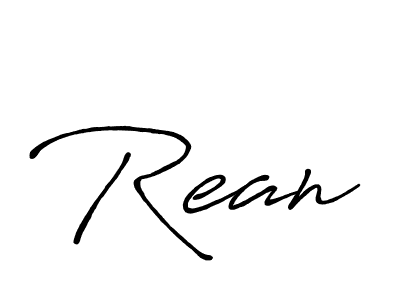 Make a beautiful signature design for name Rean. With this signature (Antro_Vectra_Bolder) style, you can create a handwritten signature for free. Rean signature style 7 images and pictures png