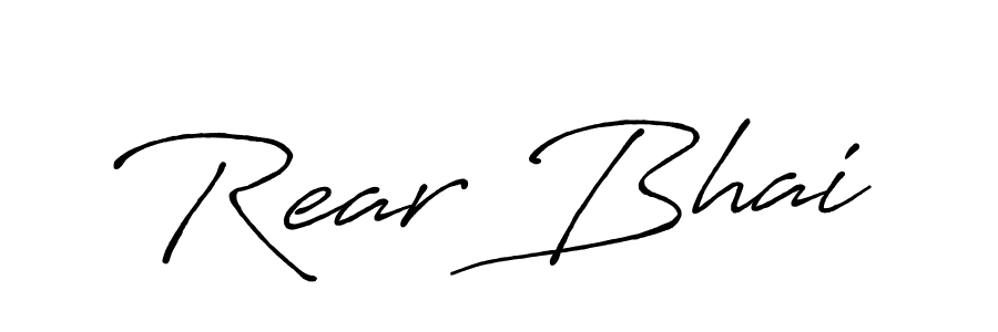 The best way (Antro_Vectra_Bolder) to make a short signature is to pick only two or three words in your name. The name Rear Bhai include a total of six letters. For converting this name. Rear Bhai signature style 7 images and pictures png
