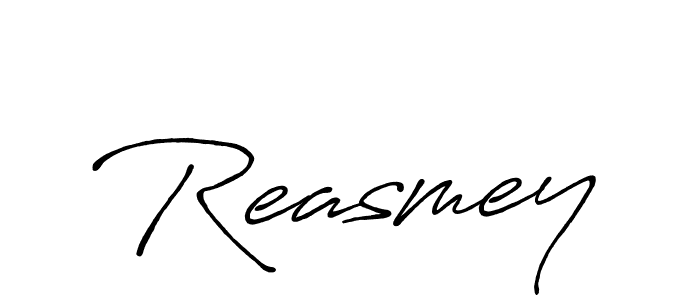 Design your own signature with our free online signature maker. With this signature software, you can create a handwritten (Antro_Vectra_Bolder) signature for name Reasmey. Reasmey signature style 7 images and pictures png