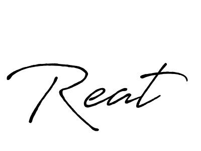 How to make Reat name signature. Use Antro_Vectra_Bolder style for creating short signs online. This is the latest handwritten sign. Reat signature style 7 images and pictures png