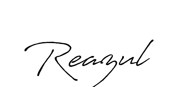 How to make Reazul signature? Antro_Vectra_Bolder is a professional autograph style. Create handwritten signature for Reazul name. Reazul signature style 7 images and pictures png