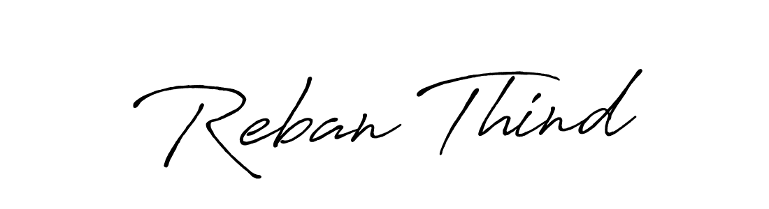 Use a signature maker to create a handwritten signature online. With this signature software, you can design (Antro_Vectra_Bolder) your own signature for name Reban Thind. Reban Thind signature style 7 images and pictures png