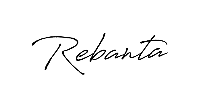 You can use this online signature creator to create a handwritten signature for the name Rebanta. This is the best online autograph maker. Rebanta signature style 7 images and pictures png