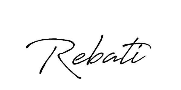 Design your own signature with our free online signature maker. With this signature software, you can create a handwritten (Antro_Vectra_Bolder) signature for name Rebati. Rebati signature style 7 images and pictures png