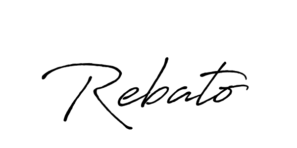 Rebato stylish signature style. Best Handwritten Sign (Antro_Vectra_Bolder) for my name. Handwritten Signature Collection Ideas for my name Rebato. Rebato signature style 7 images and pictures png