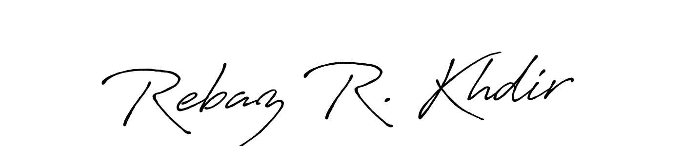 if you are searching for the best signature style for your name Rebaz R. Khdir. so please give up your signature search. here we have designed multiple signature styles  using Antro_Vectra_Bolder. Rebaz R. Khdir signature style 7 images and pictures png