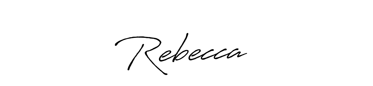 Design your own signature with our free online signature maker. With this signature software, you can create a handwritten (Antro_Vectra_Bolder) signature for name Rebecca♥️. Rebecca♥️ signature style 7 images and pictures png