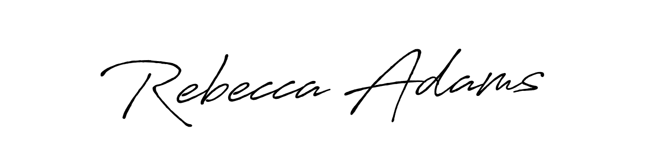 Rebecca Adams stylish signature style. Best Handwritten Sign (Antro_Vectra_Bolder) for my name. Handwritten Signature Collection Ideas for my name Rebecca Adams. Rebecca Adams signature style 7 images and pictures png