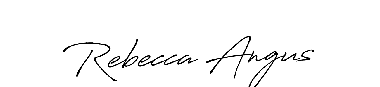 Use a signature maker to create a handwritten signature online. With this signature software, you can design (Antro_Vectra_Bolder) your own signature for name Rebecca Angus. Rebecca Angus signature style 7 images and pictures png