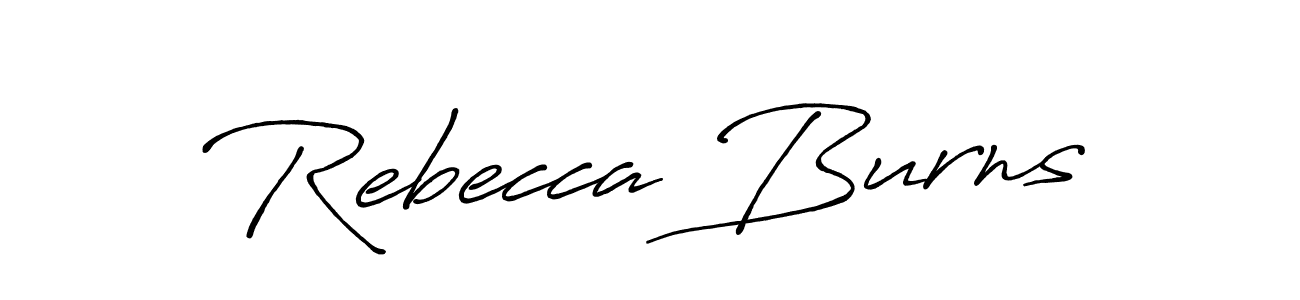 Make a beautiful signature design for name Rebecca Burns. With this signature (Antro_Vectra_Bolder) style, you can create a handwritten signature for free. Rebecca Burns signature style 7 images and pictures png