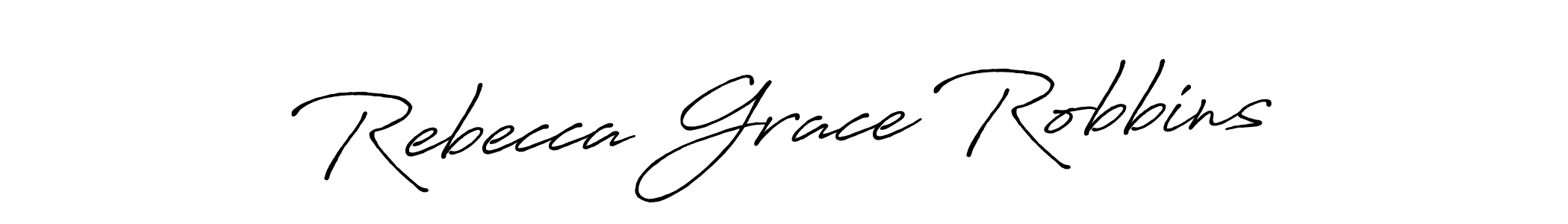 Make a beautiful signature design for name Rebecca Grace Robbins. With this signature (Antro_Vectra_Bolder) style, you can create a handwritten signature for free. Rebecca Grace Robbins signature style 7 images and pictures png