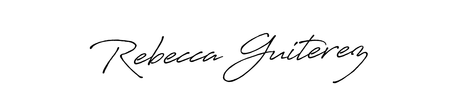 Rebecca Guiterez stylish signature style. Best Handwritten Sign (Antro_Vectra_Bolder) for my name. Handwritten Signature Collection Ideas for my name Rebecca Guiterez. Rebecca Guiterez signature style 7 images and pictures png