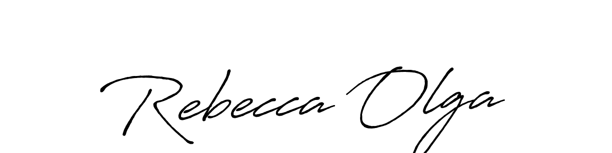 Also You can easily find your signature by using the search form. We will create Rebecca Olga name handwritten signature images for you free of cost using Antro_Vectra_Bolder sign style. Rebecca Olga signature style 7 images and pictures png