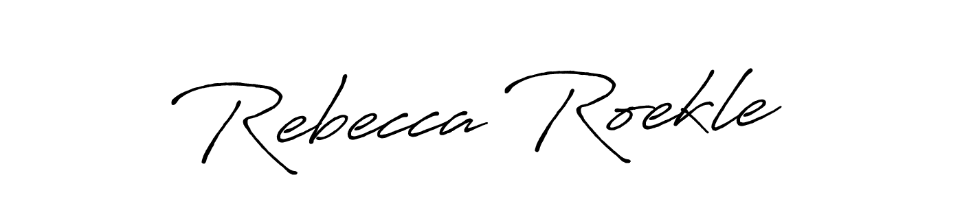 You should practise on your own different ways (Antro_Vectra_Bolder) to write your name (Rebecca Roekle) in signature. don't let someone else do it for you. Rebecca Roekle signature style 7 images and pictures png