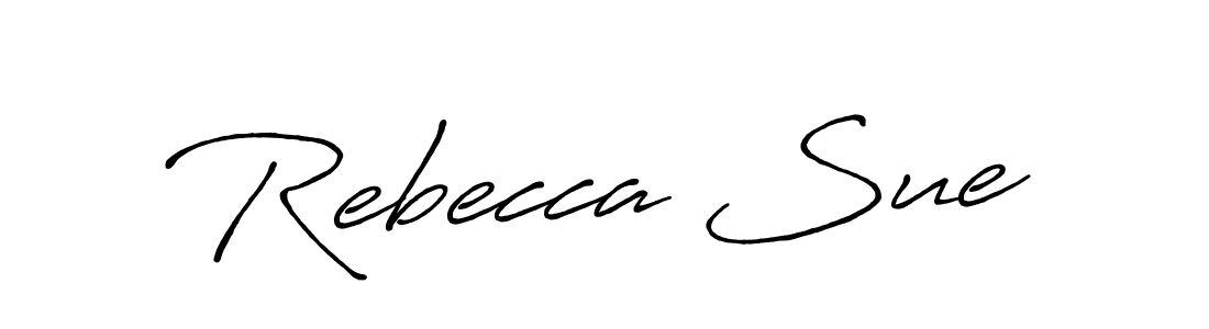 Rebecca Sue stylish signature style. Best Handwritten Sign (Antro_Vectra_Bolder) for my name. Handwritten Signature Collection Ideas for my name Rebecca Sue. Rebecca Sue signature style 7 images and pictures png