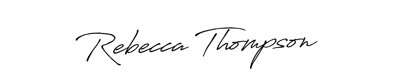 You should practise on your own different ways (Antro_Vectra_Bolder) to write your name (Rebecca Thompson) in signature. don't let someone else do it for you. Rebecca Thompson signature style 7 images and pictures png
