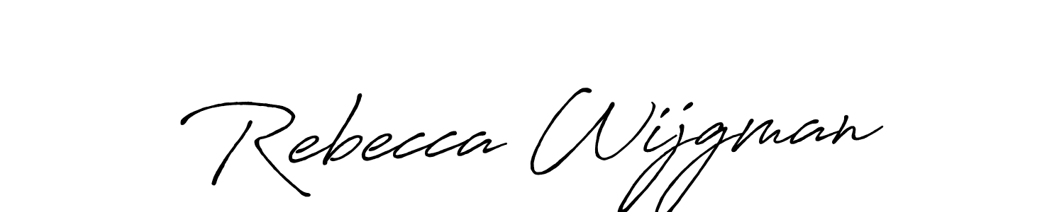 The best way (Antro_Vectra_Bolder) to make a short signature is to pick only two or three words in your name. The name Rebecca Wijgman include a total of six letters. For converting this name. Rebecca Wijgman signature style 7 images and pictures png
