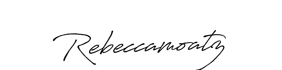 Make a beautiful signature design for name Rebeccamoatz. With this signature (Antro_Vectra_Bolder) style, you can create a handwritten signature for free. Rebeccamoatz signature style 7 images and pictures png