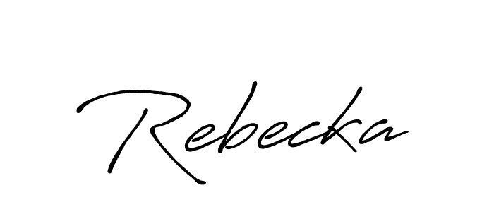 Also You can easily find your signature by using the search form. We will create Rebecka name handwritten signature images for you free of cost using Antro_Vectra_Bolder sign style. Rebecka signature style 7 images and pictures png