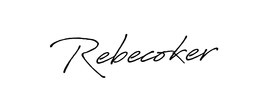 The best way (Antro_Vectra_Bolder) to make a short signature is to pick only two or three words in your name. The name Rebecoker include a total of six letters. For converting this name. Rebecoker signature style 7 images and pictures png