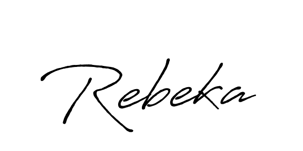 Also You can easily find your signature by using the search form. We will create Rebeka name handwritten signature images for you free of cost using Antro_Vectra_Bolder sign style. Rebeka signature style 7 images and pictures png
