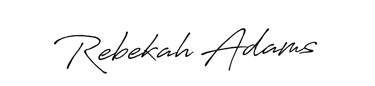 Create a beautiful signature design for name Rebekah Adams. With this signature (Antro_Vectra_Bolder) fonts, you can make a handwritten signature for free. Rebekah Adams signature style 7 images and pictures png
