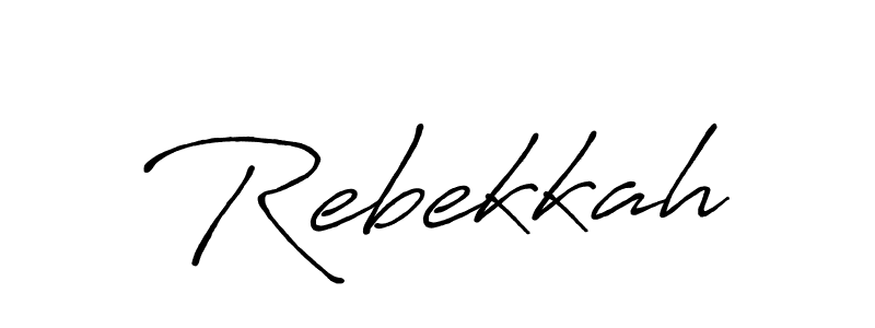 Design your own signature with our free online signature maker. With this signature software, you can create a handwritten (Antro_Vectra_Bolder) signature for name Rebekkah. Rebekkah signature style 7 images and pictures png