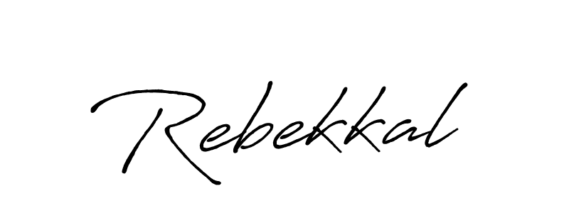Rebekkal stylish signature style. Best Handwritten Sign (Antro_Vectra_Bolder) for my name. Handwritten Signature Collection Ideas for my name Rebekkal. Rebekkal signature style 7 images and pictures png