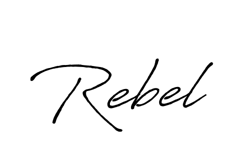 Also we have Rebel name is the best signature style. Create professional handwritten signature collection using Antro_Vectra_Bolder autograph style. Rebel signature style 7 images and pictures png