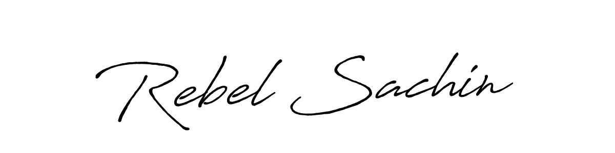 How to make Rebel Sachin signature? Antro_Vectra_Bolder is a professional autograph style. Create handwritten signature for Rebel Sachin name. Rebel Sachin signature style 7 images and pictures png