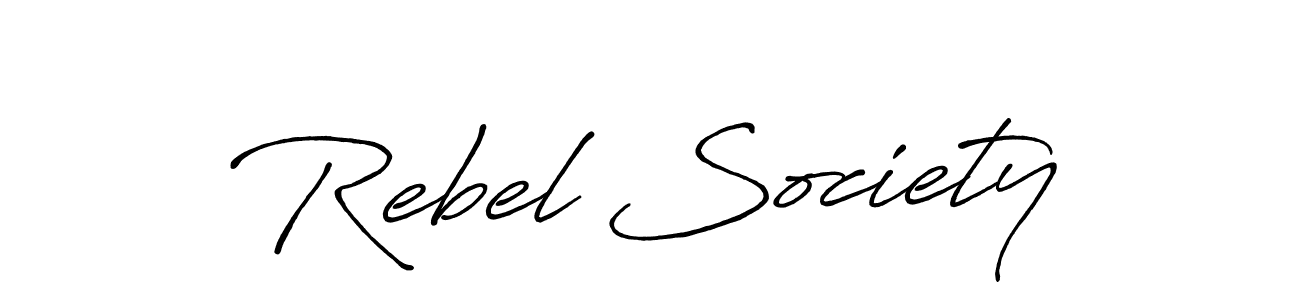 It looks lik you need a new signature style for name Rebel Society. Design unique handwritten (Antro_Vectra_Bolder) signature with our free signature maker in just a few clicks. Rebel Society signature style 7 images and pictures png