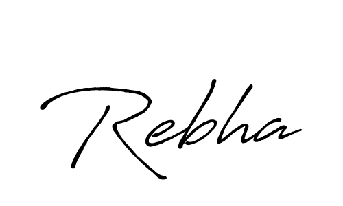 if you are searching for the best signature style for your name Rebha. so please give up your signature search. here we have designed multiple signature styles  using Antro_Vectra_Bolder. Rebha signature style 7 images and pictures png