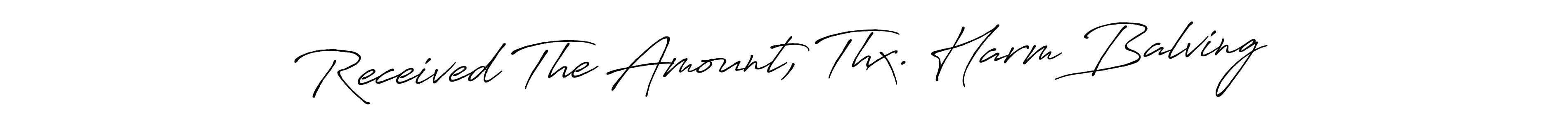 Use a signature maker to create a handwritten signature online. With this signature software, you can design (Antro_Vectra_Bolder) your own signature for name Received The Amount, Thx. Harm Balving. Received The Amount, Thx. Harm Balving signature style 7 images and pictures png