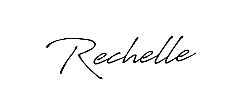 Design your own signature with our free online signature maker. With this signature software, you can create a handwritten (Antro_Vectra_Bolder) signature for name Rechelle. Rechelle signature style 7 images and pictures png