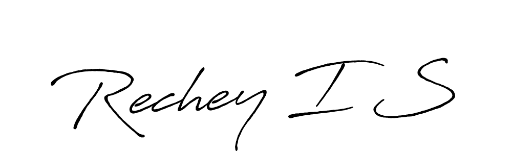 You should practise on your own different ways (Antro_Vectra_Bolder) to write your name (Rechey I S) in signature. don't let someone else do it for you. Rechey I S signature style 7 images and pictures png